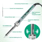 SL-908 Transparent Soldering Iron 220V 60W Adjustable Temperature