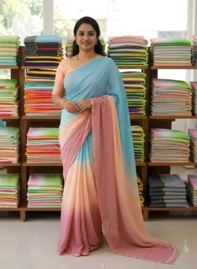 Rongdhonu Georgette Saree for Events and Special Moments