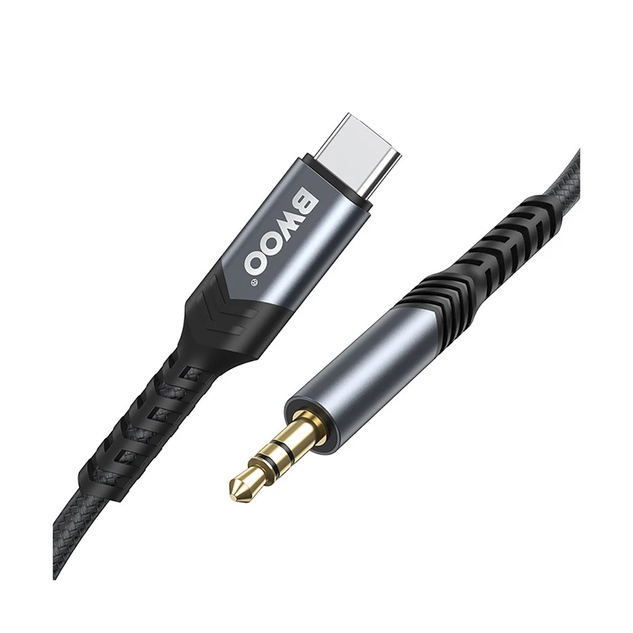 Bwoo BO-AUX066 USB-C to 3.5mm Male Audio Cable 1.2 Meter Black