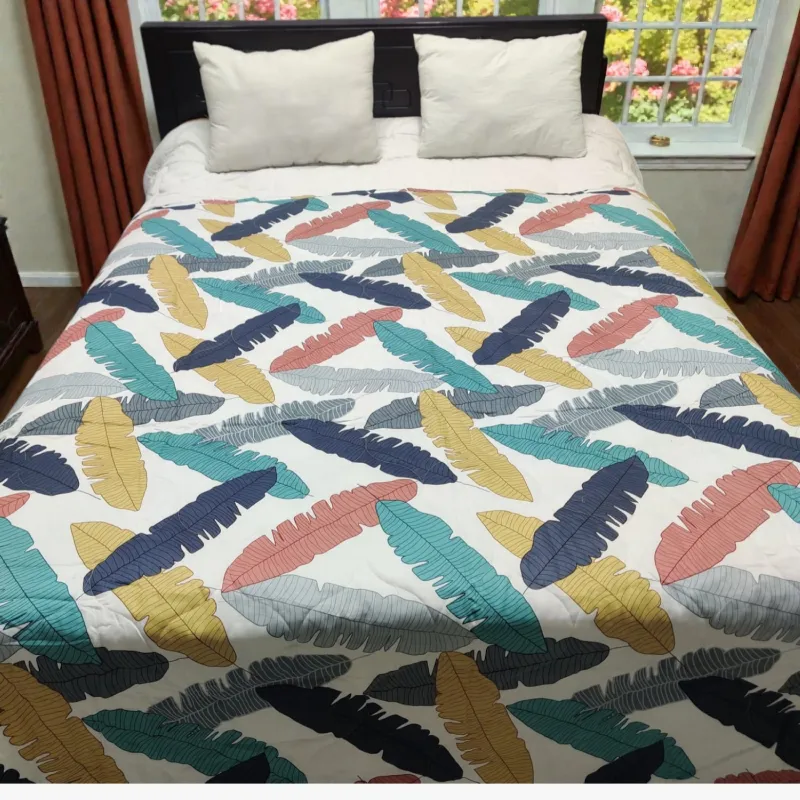 Soft Twill Cotton AC Katha Light Quilt for Bed, 6 Colours
