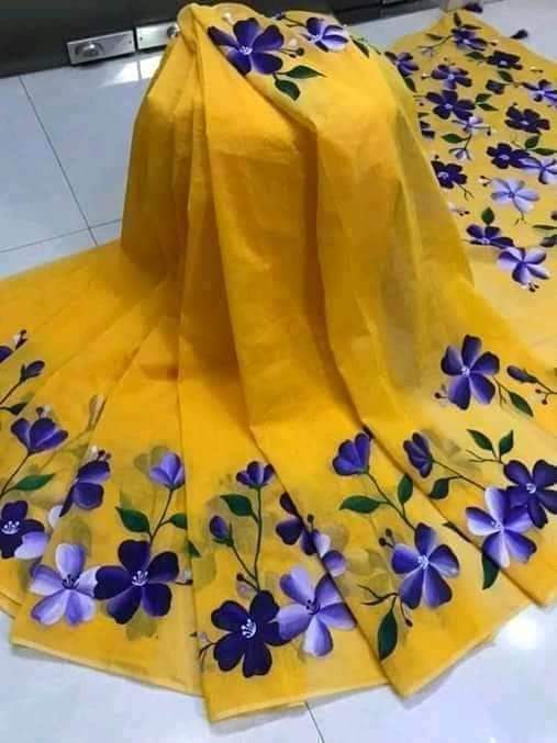 Couple Saree and Panjabi Set in Hand Print, Panjabi 38 to 46