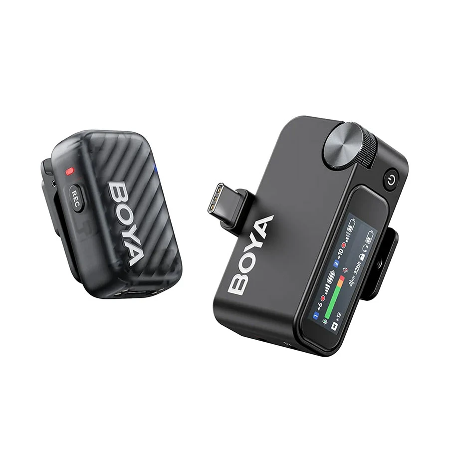BOYA BOYAMIC 2-01 AI Wireless Microphone with Onboard Recording, 2 TX
