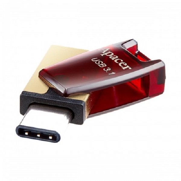 APACER 64GB AH180 USB 3.1 TYPE-C Dual Interface Pendrive- Red Color