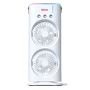 Disnie DRMF-63USB Rechargeable Double Head Portable Mini Air Cooling Mist Fan with Remote