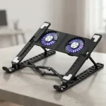 NO.X3 Foldable Laptop Stand with Twin Cooling Turbo Fans