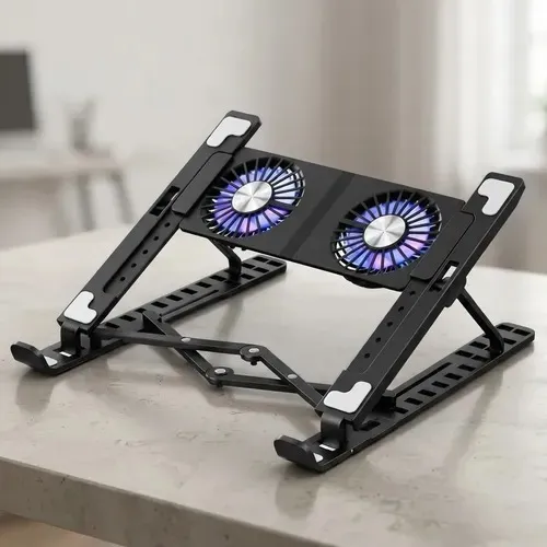 NO.X3 Foldable Laptop Stand with Twin Cooling Turbo Fans