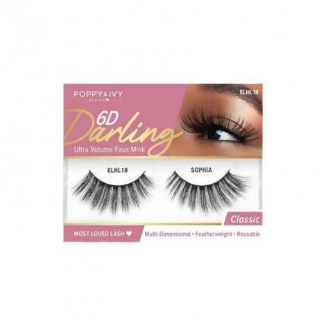 Absolute New York 6D Darling Ultra Volume Faux Mink Eye Lashes - ELHL18 Sophia (China)