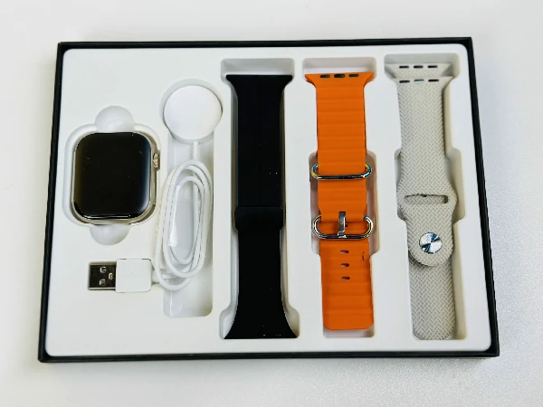 HW9 Pro Max Smart Watch (3 Straps In 1) – Orange Color