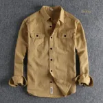 High Thickness Double Pocket Shirt.. ( Biscuit