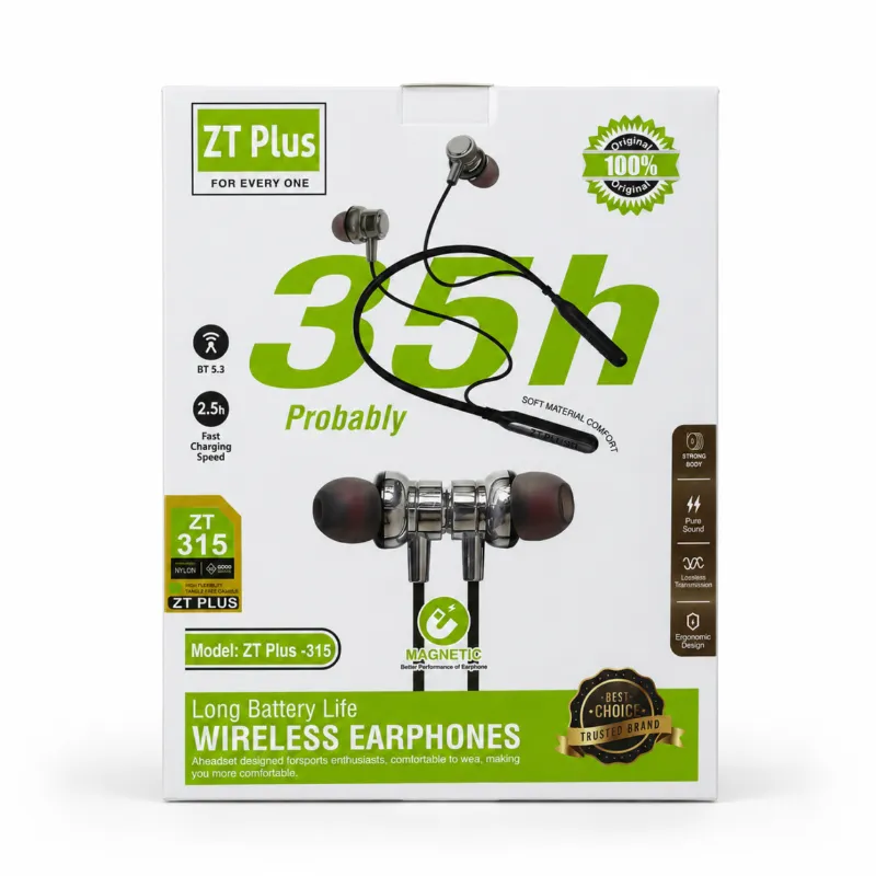 ZT Plus-315 Wireless Neckband Bluetooth Earphone 35H
