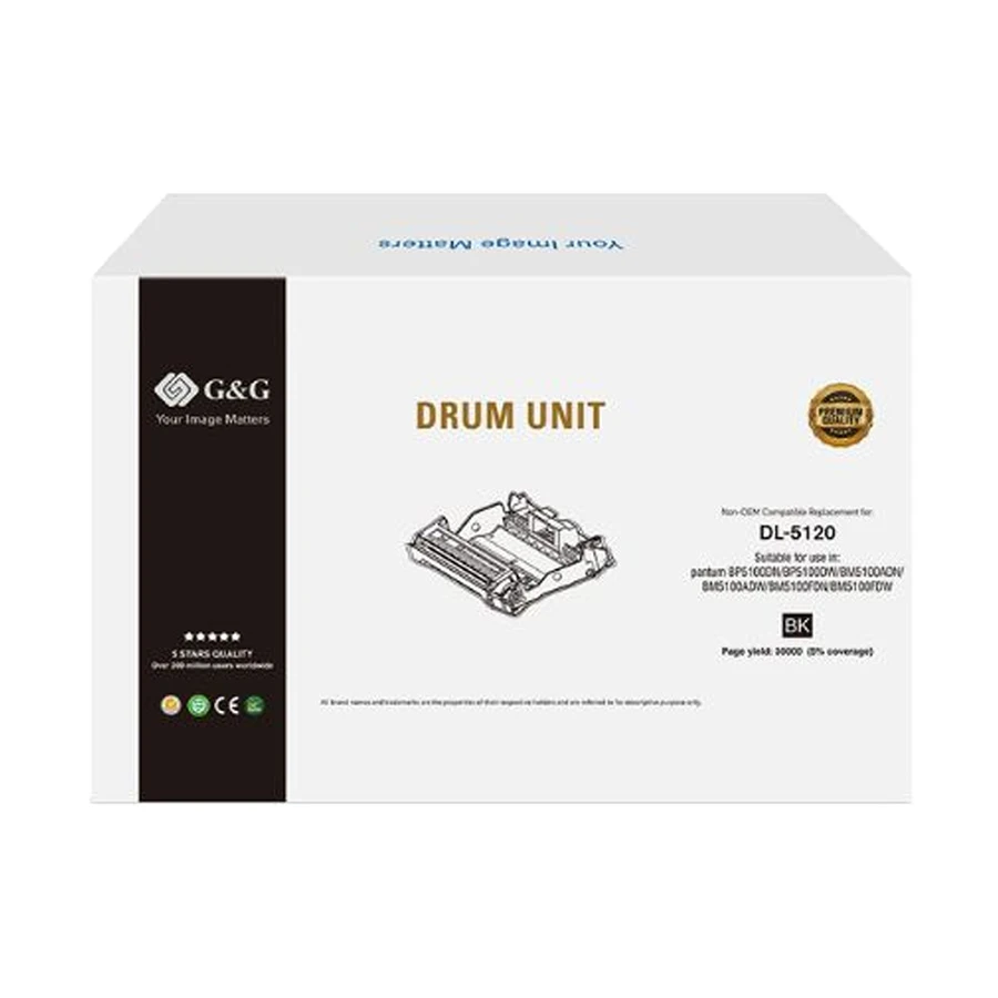 G&G DL-5120 Black Drum Unit with Chip