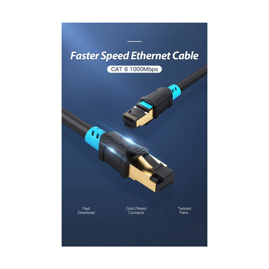 Vention VAP-A06-B150 Cat-6 S/FTP 1.5 Meter Black Network Cable