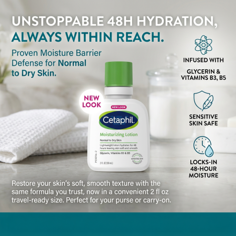 Cetaphil Moisturizing Lotion Normal to Dry Skin 59ml (Canada)