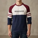 Men's Contrast Design T-Shirt- Navy