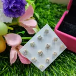 Premium quality Fashionable Classic Design Imitation Gold Polish 5 Stone  Nose Pin For Women