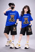 Kids' Drop Shoulder Printed T-Shirt and Pant Set, 2 to 5 Years