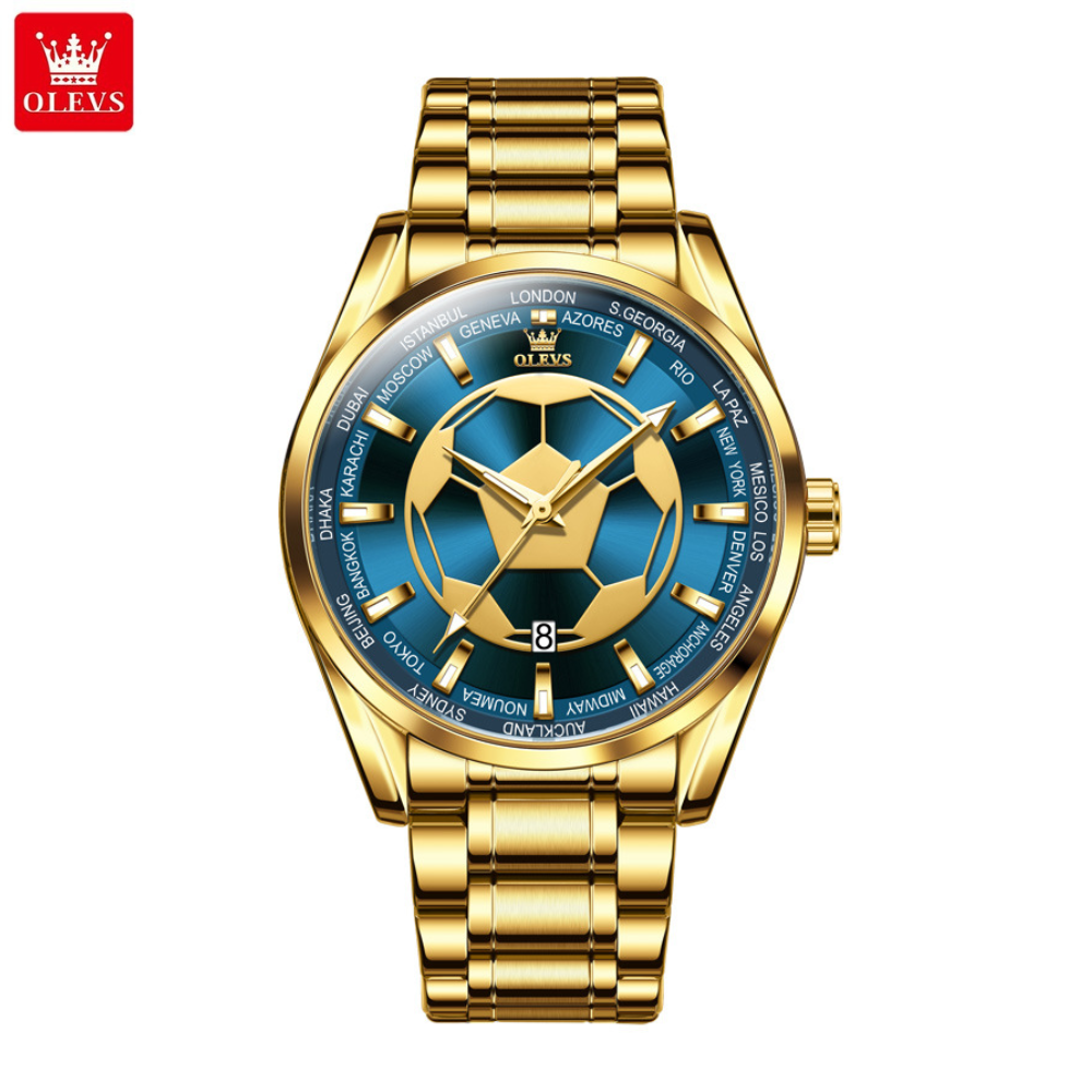 OLEVS 9949 Football Dial Men Business Sport Quartz Watch