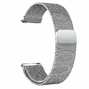 Universal 20mm Metal Magnetic Watch Strap – Silver Color