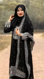 Soft Georgette Sequin Embroidery Three Piece with Inner, 6 Colours