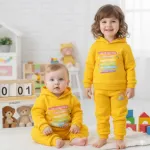 Unisex Kids Hoodie and Pant Set, One Side Brush, 6 Colour Choices