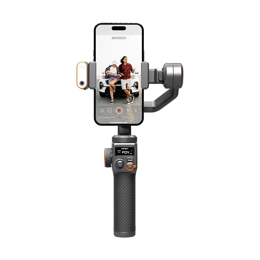 Hohem iSteady M6 Kit AI Phone Gimbal with Magnetic Fill Light, Black