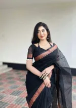 Lightweight Cotton Nokshi Paar Saree with Blouse Piece, 6 Colours