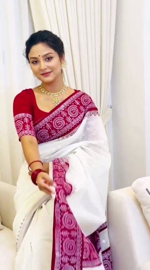 Women's Half Silk Saree with Screen Print and Blouse Piece