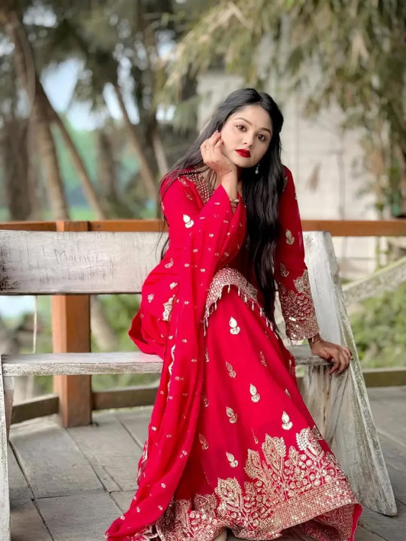 Fox Georgette Sequin Three Piece with Sharara, 6 Colours