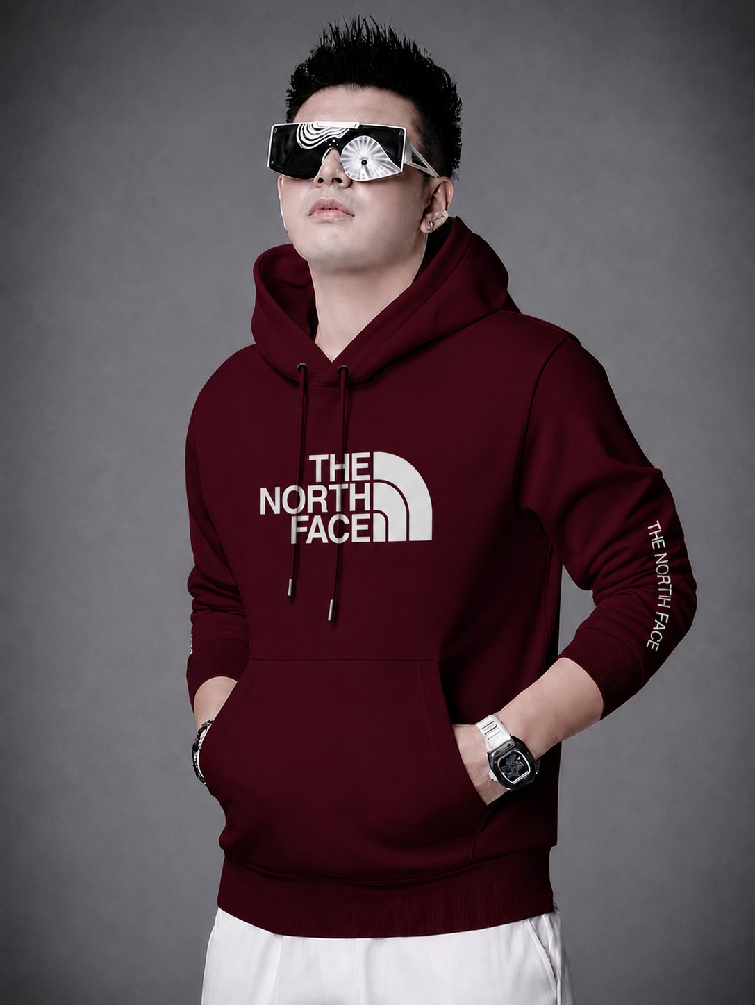 Unisex Pure Cotton Semi Baggy Hoodie, 330-350 GSM, Sizes M to XL