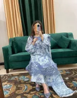 Women's Pure Cotton Embroidered Three Piece, 6 Colours