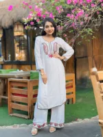 Women's Kolka Embroidery VIP Cotton Co-Ord Set, 6 Colours