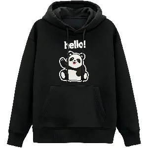 Comfortable (Hello) winter hoodie for women