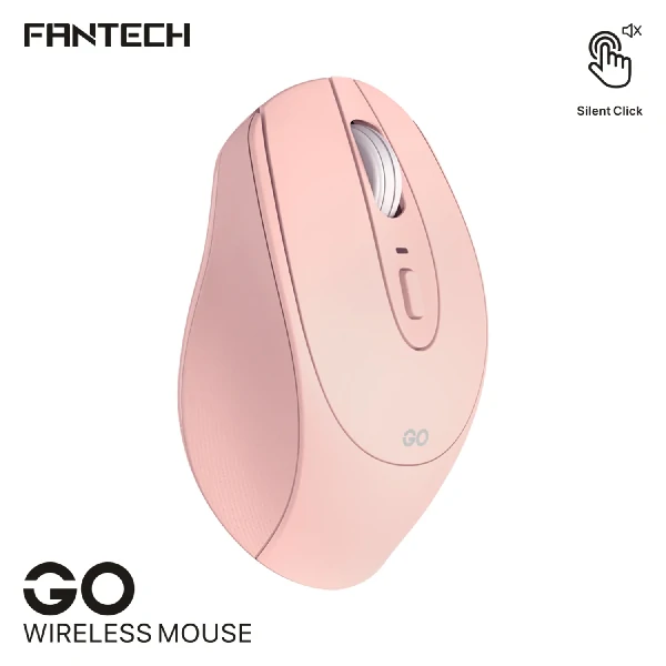 Fantech Go W191 Silent Wireless Mouse – Pink Color