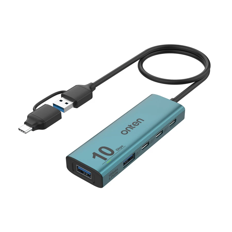 Onten OTN-UCA612+ USB-A and USB-C to Dual USB-A and Triple USB-C Hub