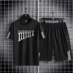 Men's Mesh T-Shirt with Short Pant, 160 GSM Two-Piece, 6 Colours