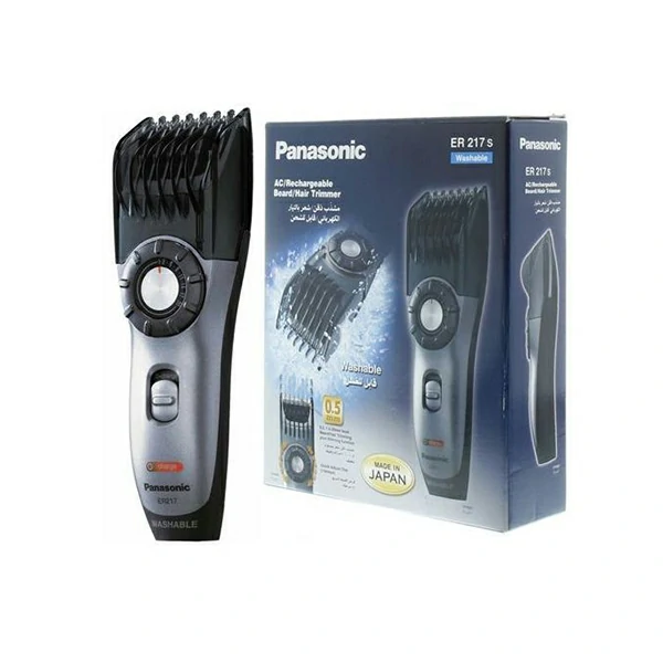 Panasonic ER-217S Washable Cord Cordless Rechargeable Hair Beard Trimmer Clipper for Men