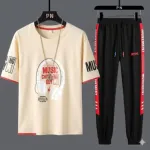 Men's Mesh T-Shirt and Full Pant Set in 4 Colours, Sizes M to XL