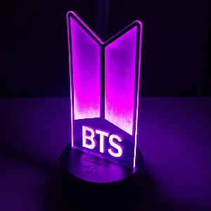 GearUP Acrylic Multicolor Night Lamp (BTS) – BLACK