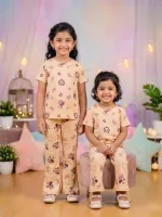 Kids' Half Sleeve Cartoon Tee and Pant Set, 6 Colours, 2 to 8 Years