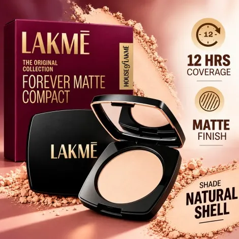 Lakeme The Original Collection Forever Matte Compact - Natural Shell (India)