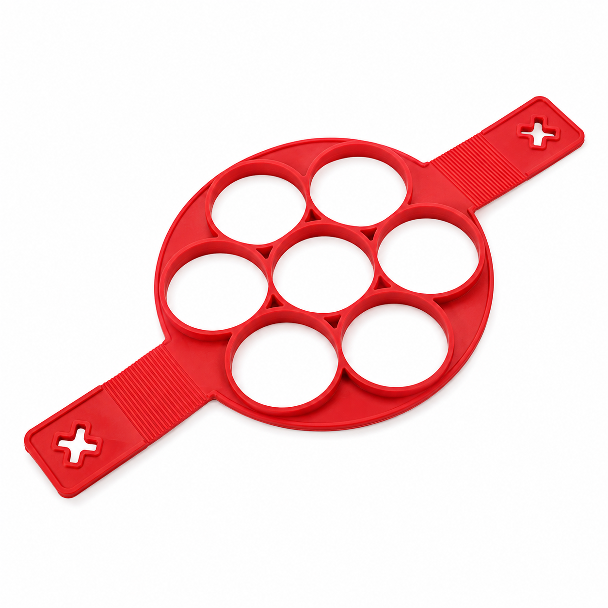 Magic Flip’n’Cook 7-Hole Silicone Pancake Maker & Egg Ring – Non-Stick Flip Cooker Mould for Easy Pancakes, Omelettes, Small Flatbreads & Snacks