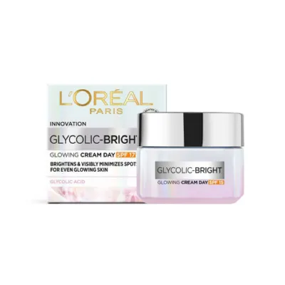 L'Oreal Glycolic Bright Glowing Day Cream SPF17 50ml (Indonesia)
