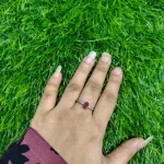 Sapphire Crystal Ring – Premium Silver Finish