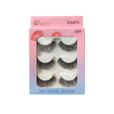 Everly Beauties 3Pair Series False Eyelash - G338 (China)