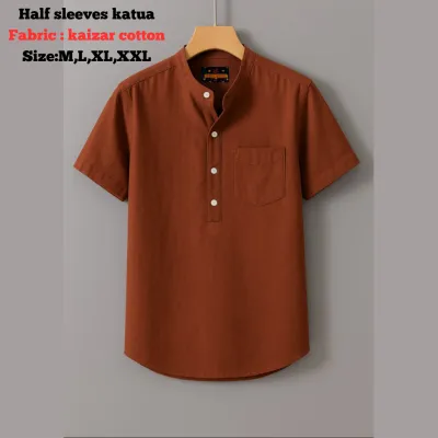 kaizar cotton  Half sleeves katua For Men's
