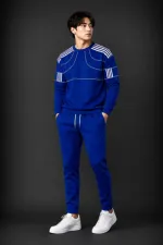 Men's Full Sleeve Mesh T-Shirt and Polyester Trouser Set, 160 GSM