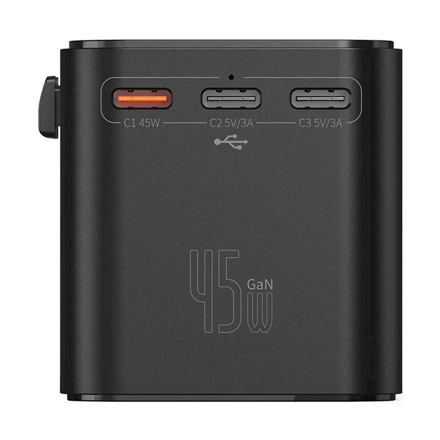 WiWU Universal Plug Wi-UA006 45W GaN Travel Charger with AC Outlet