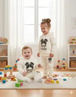 Unisex Kids Hoodie and Pant Set, One Side Brush, 6 Colour Choices