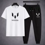 Men's Two-Piece Mesh Jersey Combo, Printed Tee and Trouser