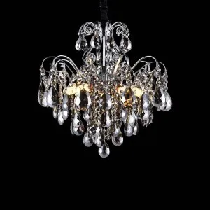 Qulik 5 Light Ceiling Pendant in Polished Chrome with Crystal Decoration (QL-9212-5)